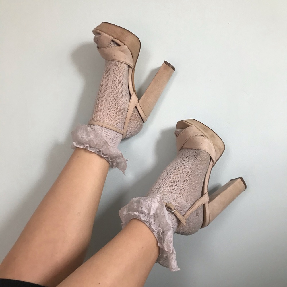 Charlotte Russe Baby Pink Platform Heels
